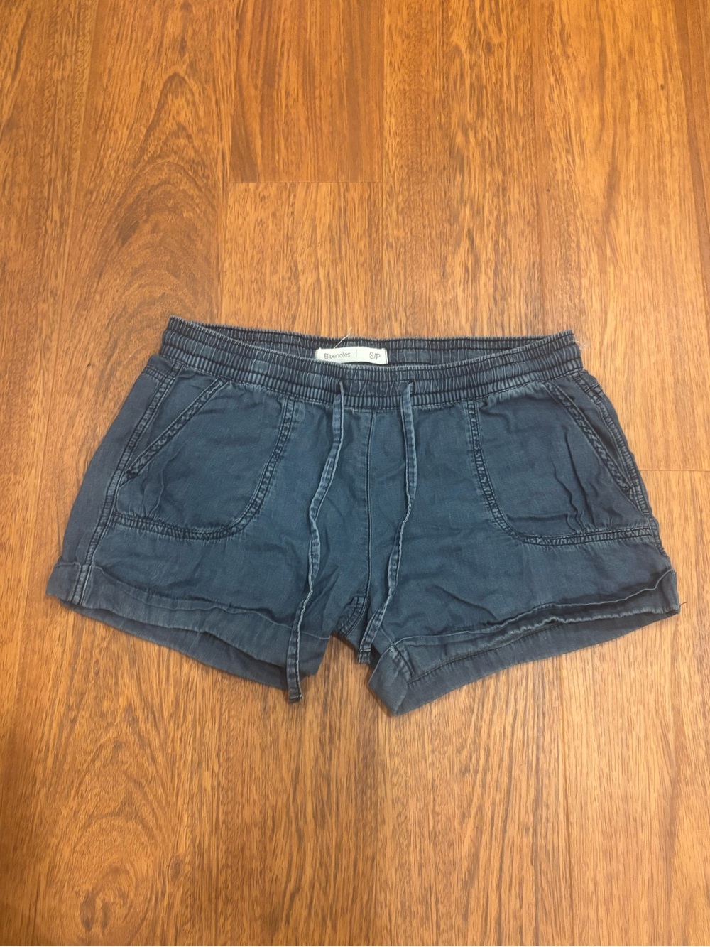 Bluenotes Navy Drawstring Cotton Athletic Shorts